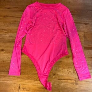 pink jeweled bodysuit
